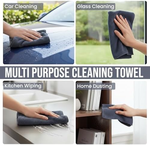 Ameri-Homes Premium Microfiber Cleaning Cloths 12 x 12 Inches, 400 GSM - Image 6
