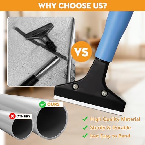 4-Inch Razor Blade Floor Scraper, Long Handle Heavy Duty 37-51.5 Inch - Image 3