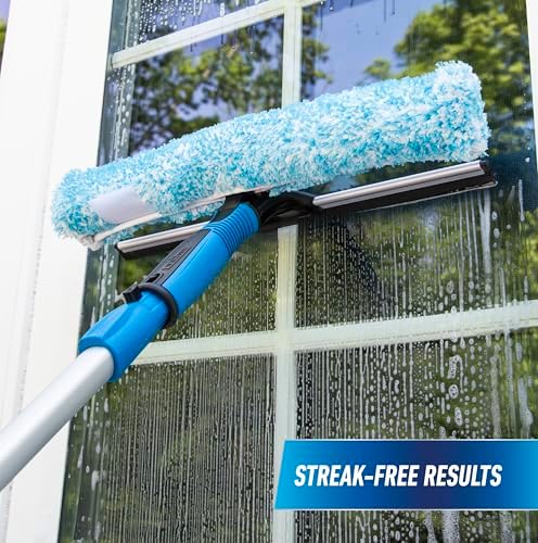 Unger Professional 2-in-1 Squeegee and Scrubber, 14” Window Cleaning Tool and - Image 5