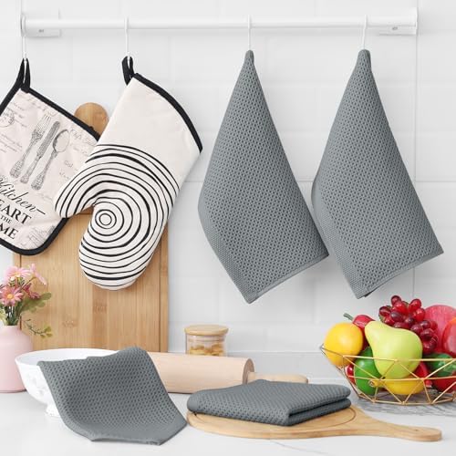 Homaxy 100% Cotton Waffle Weave Kitchen Dish Cloths - Image 6