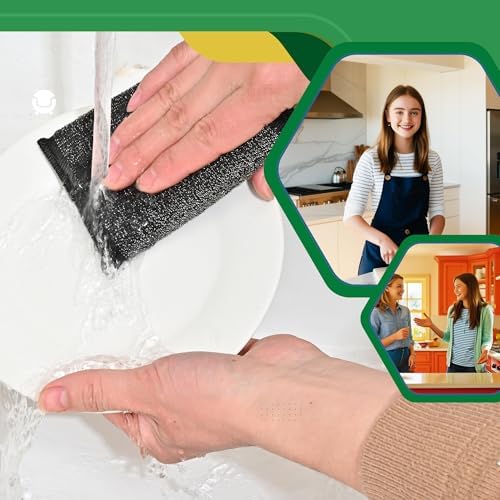 Steel Wool Scrub Sponges, Non Scratch Kitchen Dish Scrubbers - Image 5