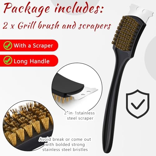 Chengu 2 Pcs 12 Inch BBQ Grill Brush - Image 3
