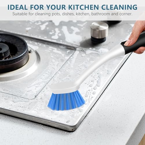 SetSail 3 Pack Dish Brush Set, Long Handle Kitchen Scrub Brush - Image 3