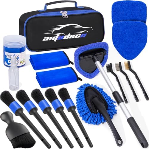Windshield Cleaner Tool, Detailing Brush, Car Cleaning Kit Interior by AUTODECO