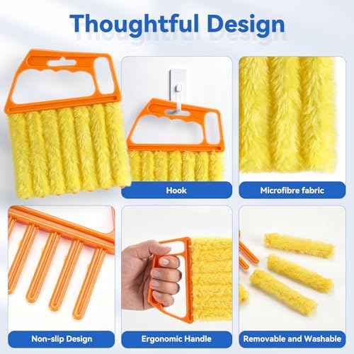 4 Pcs Blind Cleaner & Gap Duster, Under Fridge Retractable Cleaning Tools - Image 5