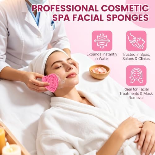 80 Count Compressed Facial Sponges Cellulose Eco-Friendly Makeup Sponges - Image 7