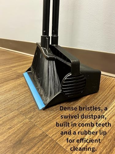 Durable and Sturdy Angle Broom and Lobby Dustpan Set, Space Saving - Image 3