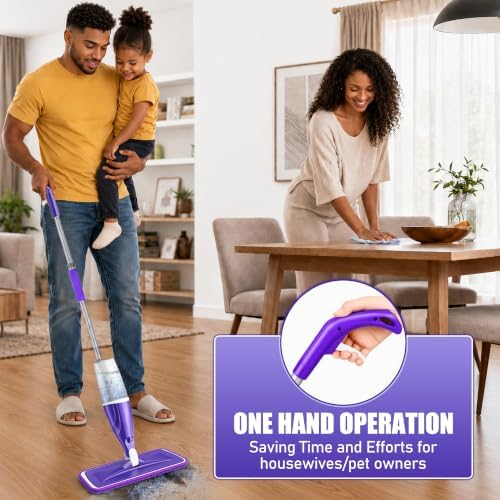 Wet Dry Mops for Floor Cleaning: Spray Mops Hardwood Floor Mop Refillable - Image 3