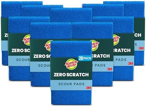 Scotch-Brite Zero Scratch Scouring Pad, 20 Pack by Scotch-Brite