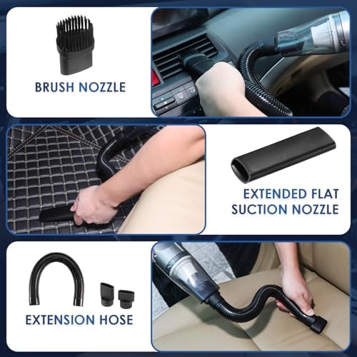 21Pcs Car Cleaning Kit with High Power Handheld Vacuum, Car Wash Mop with Long - Image 7