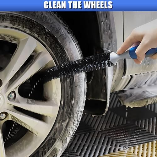 Long Handle Car Engine Cleaning Brush, Hard Bristle Detail Brush - Image 4