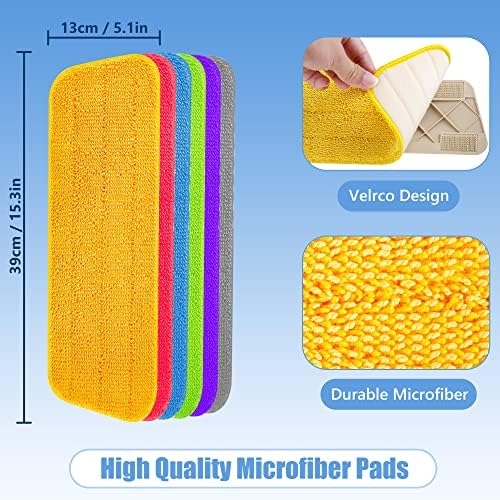 HOMTOYOU Reusable Mop Pads for Swiffer PowerMop: 6 Pack Microfiber Refills - Image 6