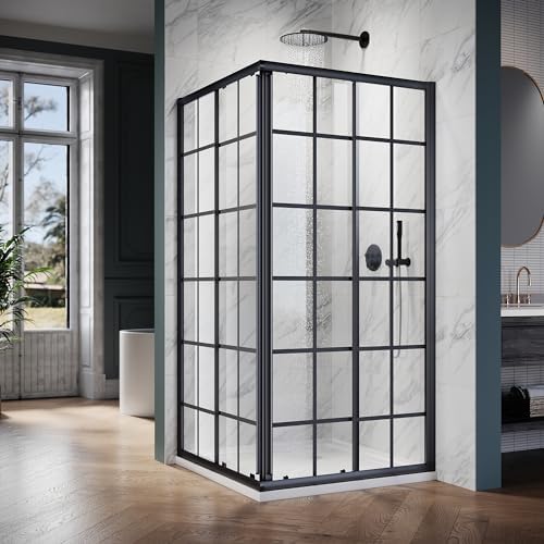 ELEGANT Framed Sliding Shower Enclosure 36 in. D x 36 in. W x 72 in. H by ELEGANT