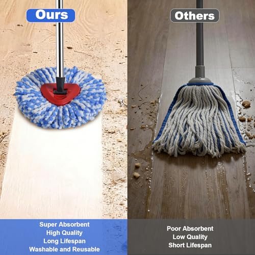 Spin Mop Replacement Head for O Ceda RinseClean 2 Tank System+ Scrub Brush - Image 6