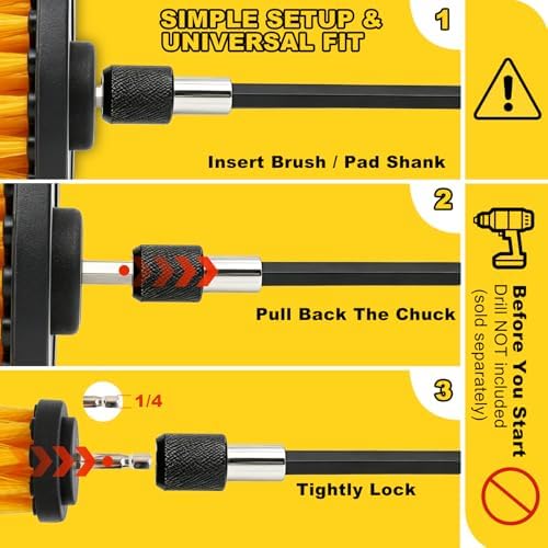 23Pcs Drill Brush Attachments, Power Scrubber Brushes - Image 6
