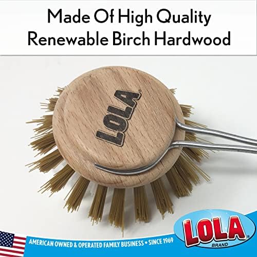 LOLA Replacement Head for The Original Dishwashing & Vegetable Brush, Birch - Image 3