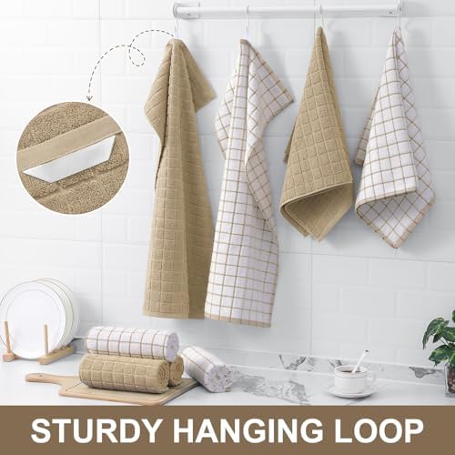 Homaxy Large Premium Cotton Kitchen Towels 16"x 28", 6 Pack - Image 6