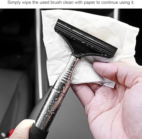 Car Rearview Mirror Wiper, Portable Side Mirror Squeegee Water Cleaner - Image 4