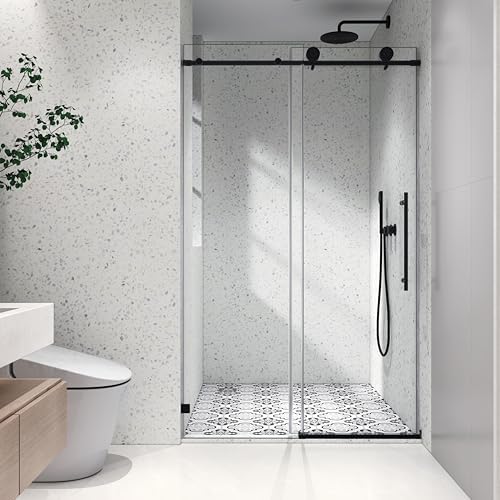 Favfurish 43"-48" Wx 76" H Frameless Single Sliding Shower Door by Favfurish