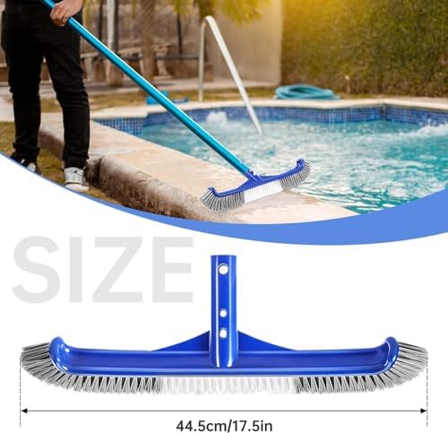 Pool Brush Head & Fine Mesh Pool Skimmer Kit，17" Pool Brushes - Image 3