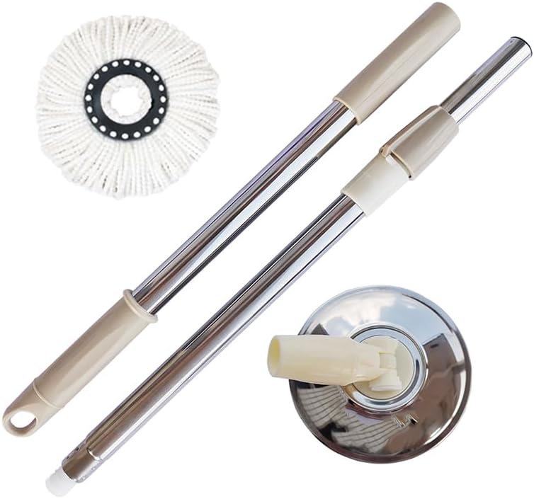 Spin Mop Replacement Handle, 47.6-inch 360 Degrees Rotating Telescopic by Unknown