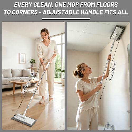 2-in-1 Snap Grip Mini Mop, Hands Free Flat Mop - Image 4