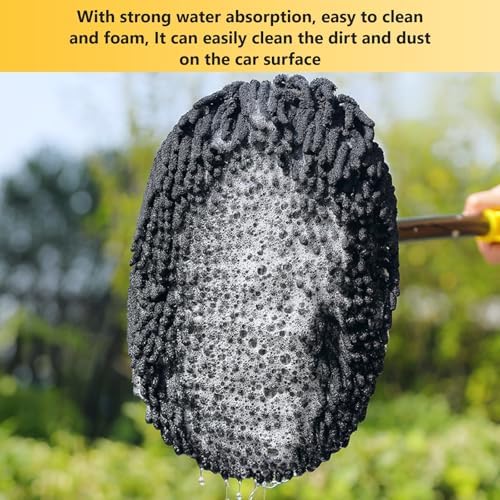 Car Wash Brush Replacement Head Cover, Soft Microfiber Car Wash Mop Head - Image 3