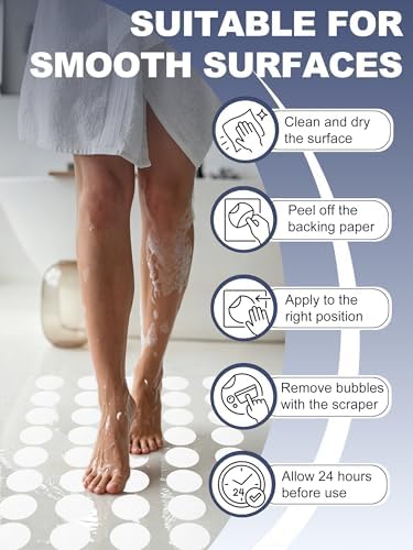 Secopad 12PCS Round Non Slip Bathtub Stickers - Image 7