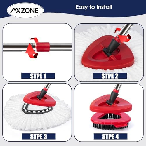 Spin Mop Head & Handle Replacement Set - Image 4