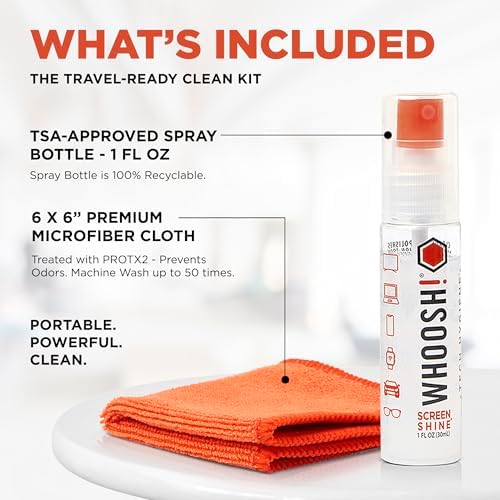 WHOOSH! Screen Shine Go – Refillable Screen Cleaner Kit, 1 fl oz - Image 2