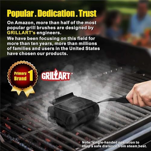 GRILLART Grill Brush Bristle Free, Replaceable BBQ Cleaning Pad, Safe - Image 6