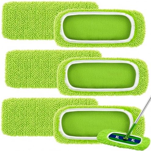 Toulite 6 Pcs Reusable Mop Refill Pads Replacement Compatible by Toulite