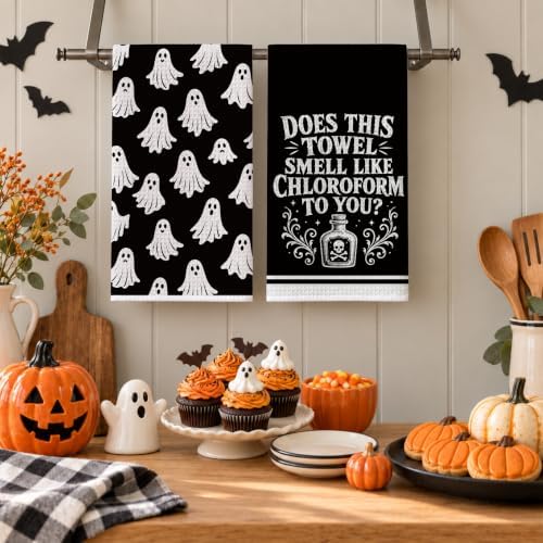 Cute Ghost Kitchen Towels Set of 2 - Image 4