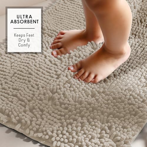 Hearth & Harbor Bathroom Rugs, Chenille Bath Mat - Image 4