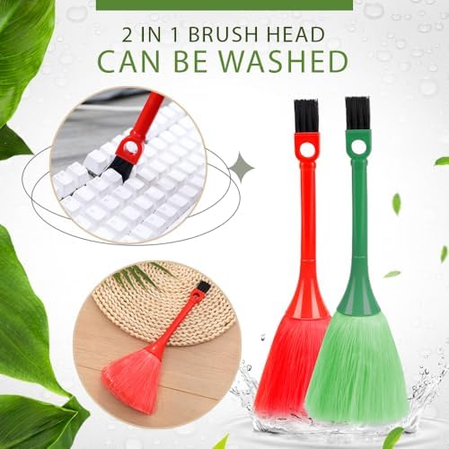 ZORZA 3Pcs Mini Dusting Brush Fluffy Microfiber Duster Anti Static Keyboard - Image 4