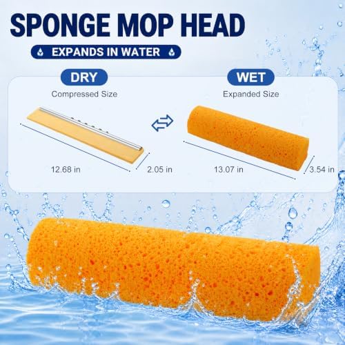 Sponge Mops for Floor Cleaning, Natural Cellulose Squeeze Mop - Image 4