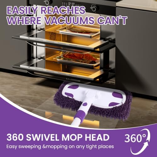 Sweeper Mop System with 3 Reusable Microfiber Mop Pads - Image 5