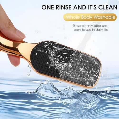 Nano-Glass Foot File Gold, Ergonomic Handle Foot Care Tool - Image 3