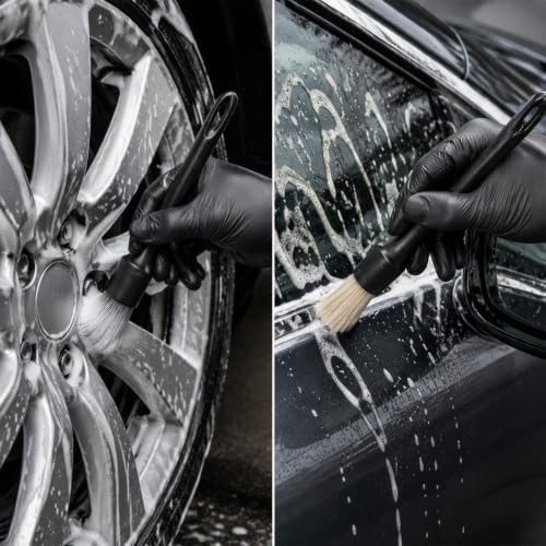 7Pcs Car Detailing Brush Kit Flexible Car Interior Dusting Cleaning Brushes - Image 4