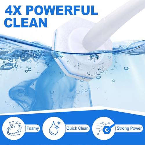 100 Pack Toilet Brush Refills, Disposable Toilet Cleaning Pads - Image 4