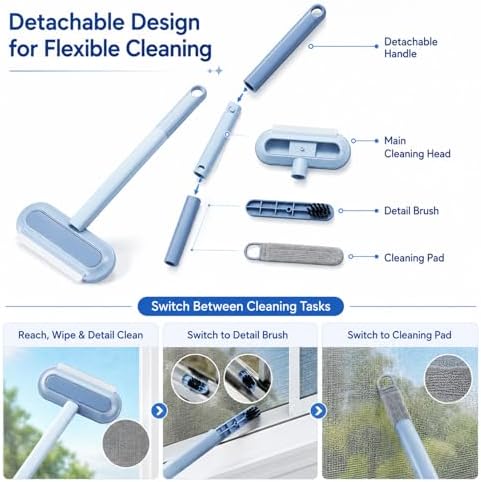 2026 New Window Screen Cleaning Brush, 4-in-1 Multi-Functional Cleaning Tool - Image 4