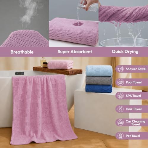 JML Microfiber Bath Towels, 2 Pack, 27x55 in - Image 4
