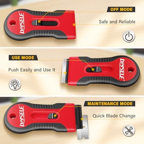 DIYSELF 2 Pack Razor Scraper, Glass Stove Top Scraper - Image 4