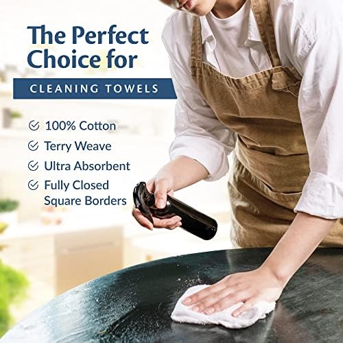 Cleaning Towels, 100% Cotton Bar Mops, 120 Pack - Image 4