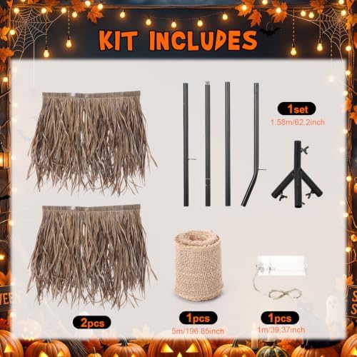 Rtteri 5.2ft Halloween Light-up Witches Broom Decoration - Image 3