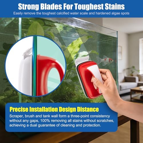 Small Aquarium Cleaning Tool Fish Tank Strong Magnetic Algae Scraper Glass - Image 5