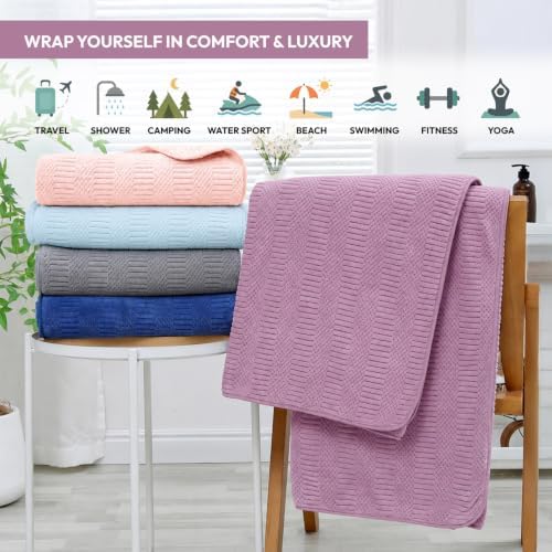 JML Microfiber Bath Towels, 2 Pack, 27x55 in - Image 5