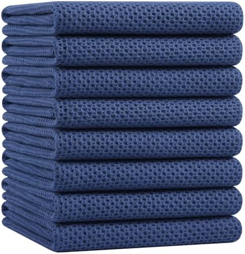 Homaxy 100% Cotton Oversized Waffle Weave Kitchen Towels 8-Pack by Homaxy