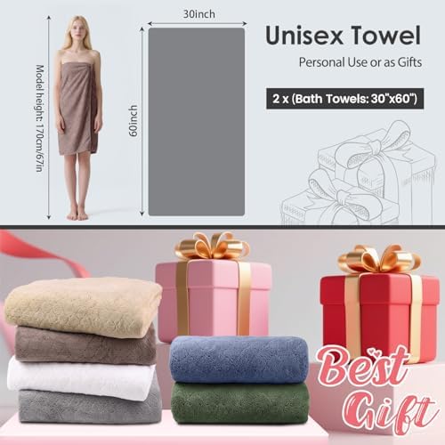 JML Microfiber Bath Towels, 2 Pack, 30 in x 60 in - Image 3