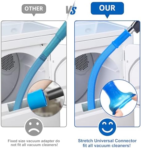 Sealegend Dryer Vent Cleaner Kit, Universal Vacuum Hose Attachment Blue - Image 2